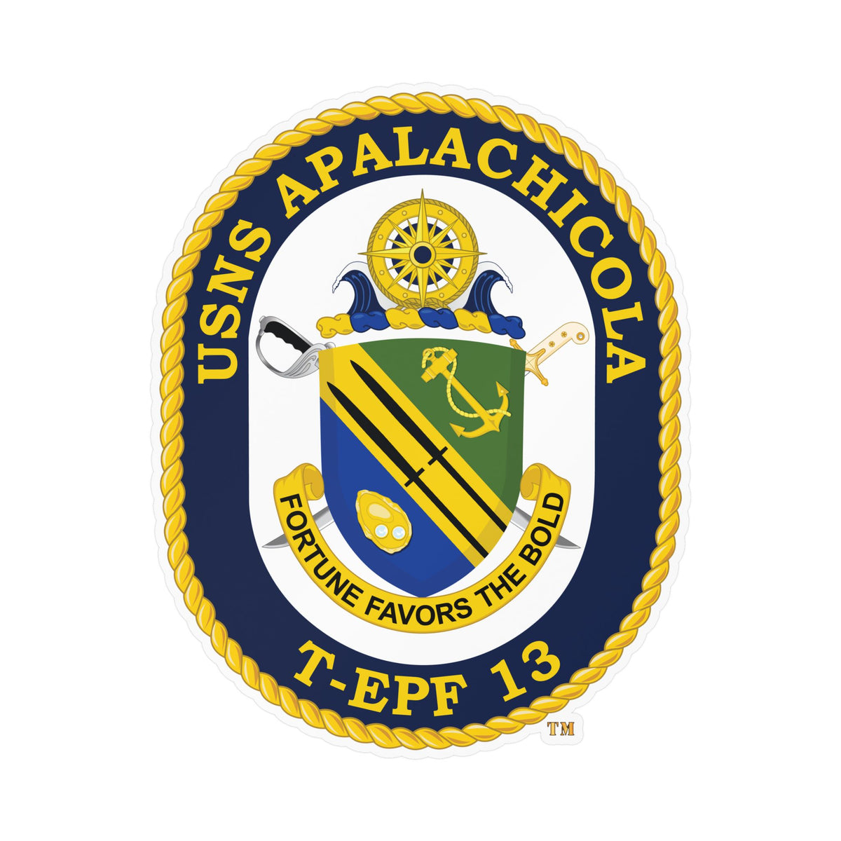 Kiss-Cut Vinyl Decal - Navy - USNS Apalachicola (T-EPF 13) wo txt