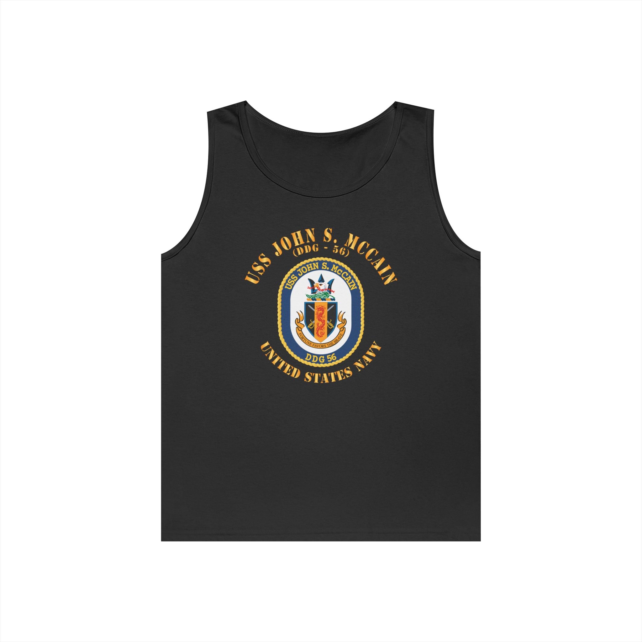 Unisex Heavy Cotton Tank Top - Navy - USS John S. McCain (DDG-56)