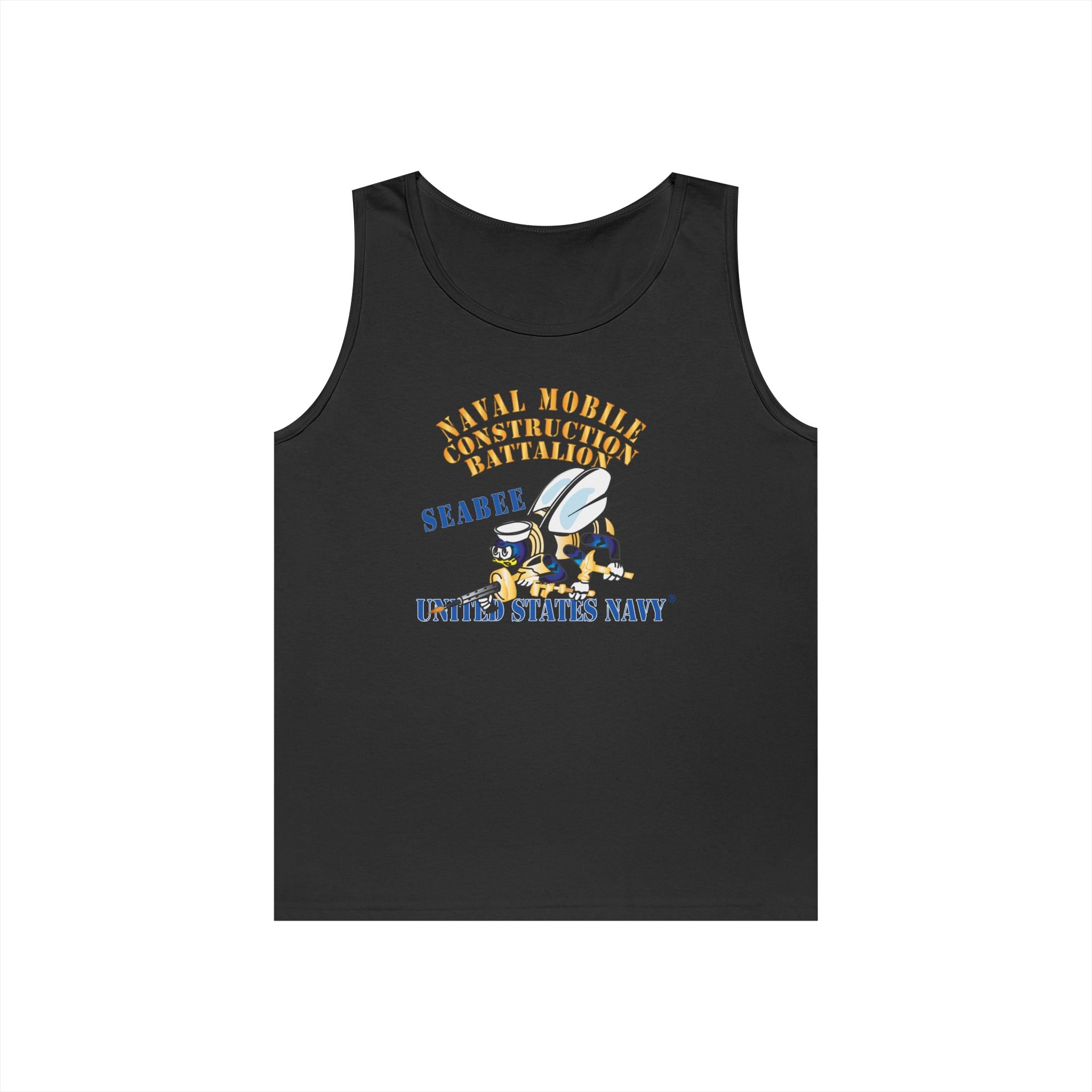 Unisex Heavy Cotton Tank Top - Navy - Seabee
