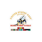 Kiss-Cut Vinyl Decal - Navy - Seabee - Desert Storm Veteran