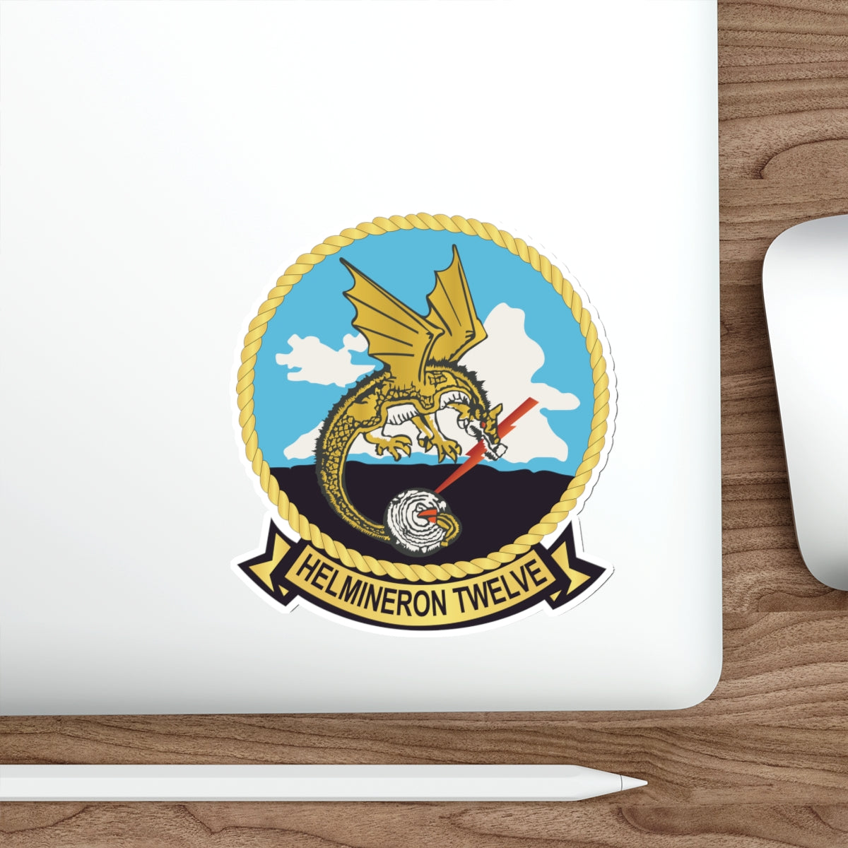 Die-Cut Vinyl Sticker - Navy - Helmineron Twelve (HM-12) wo Txt