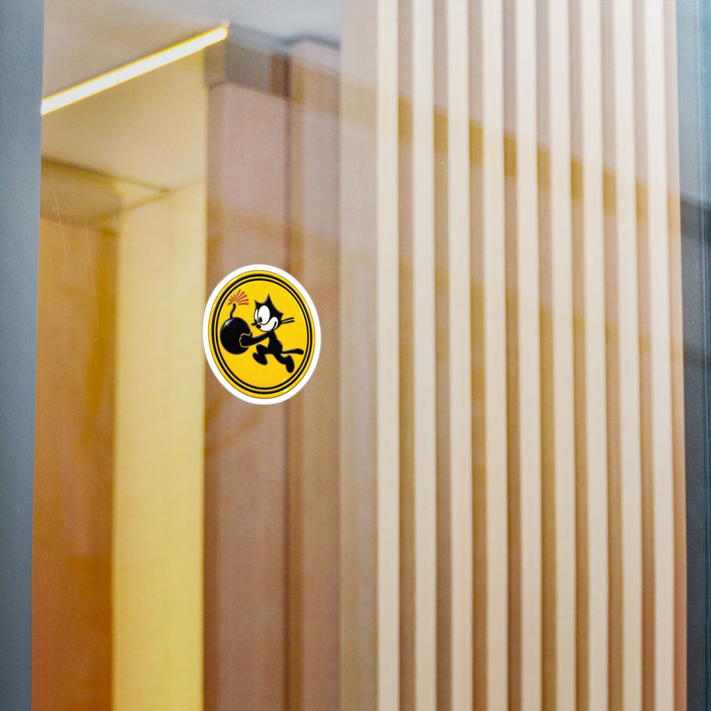 Kiss-Cut Vinyl Decal - NAVY - VF - 3 - WWII Felix Insignia - 3D - Enhanced
