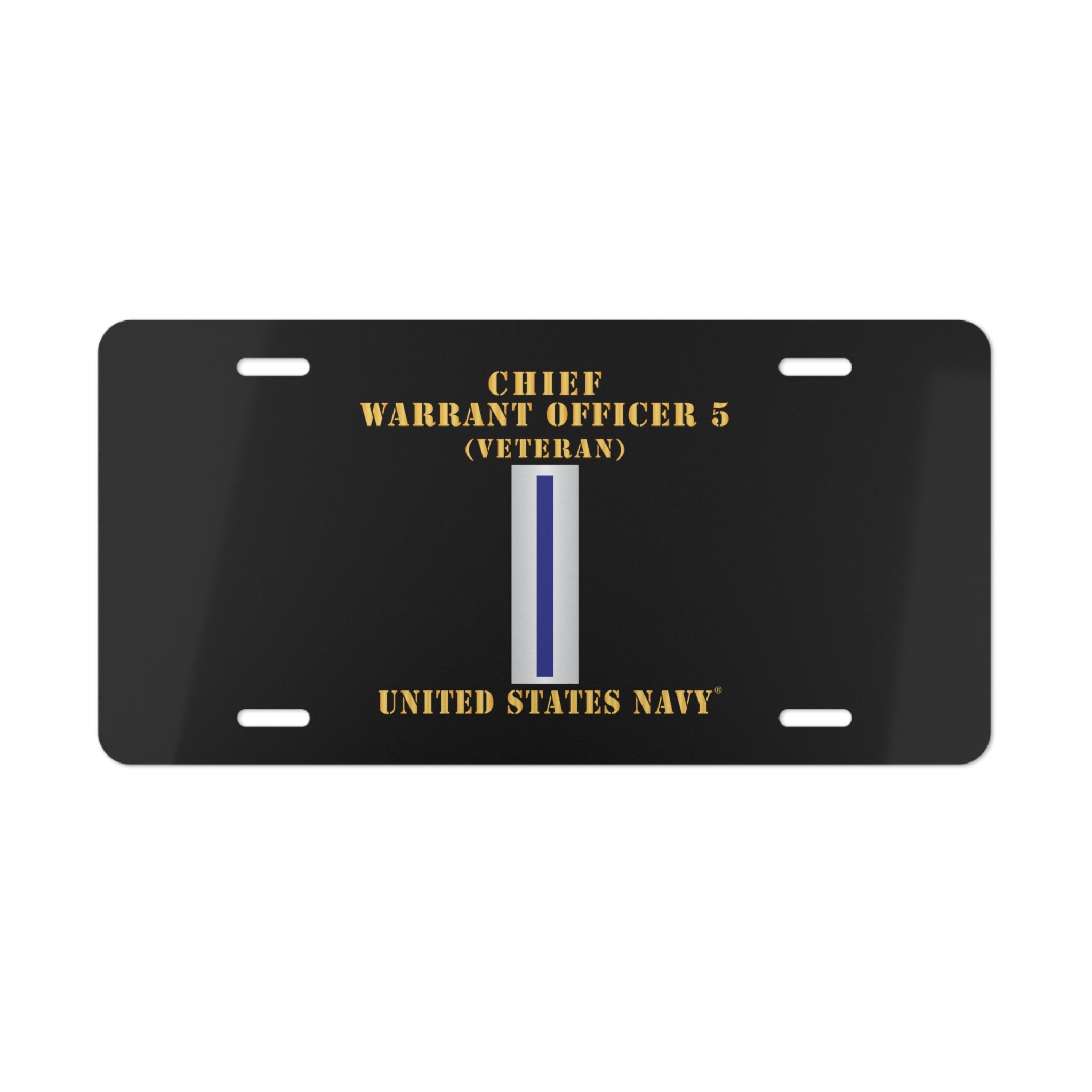 Vanity License Plate - Navy - Chief Warrant Officer 5 - CW05 - Veteran