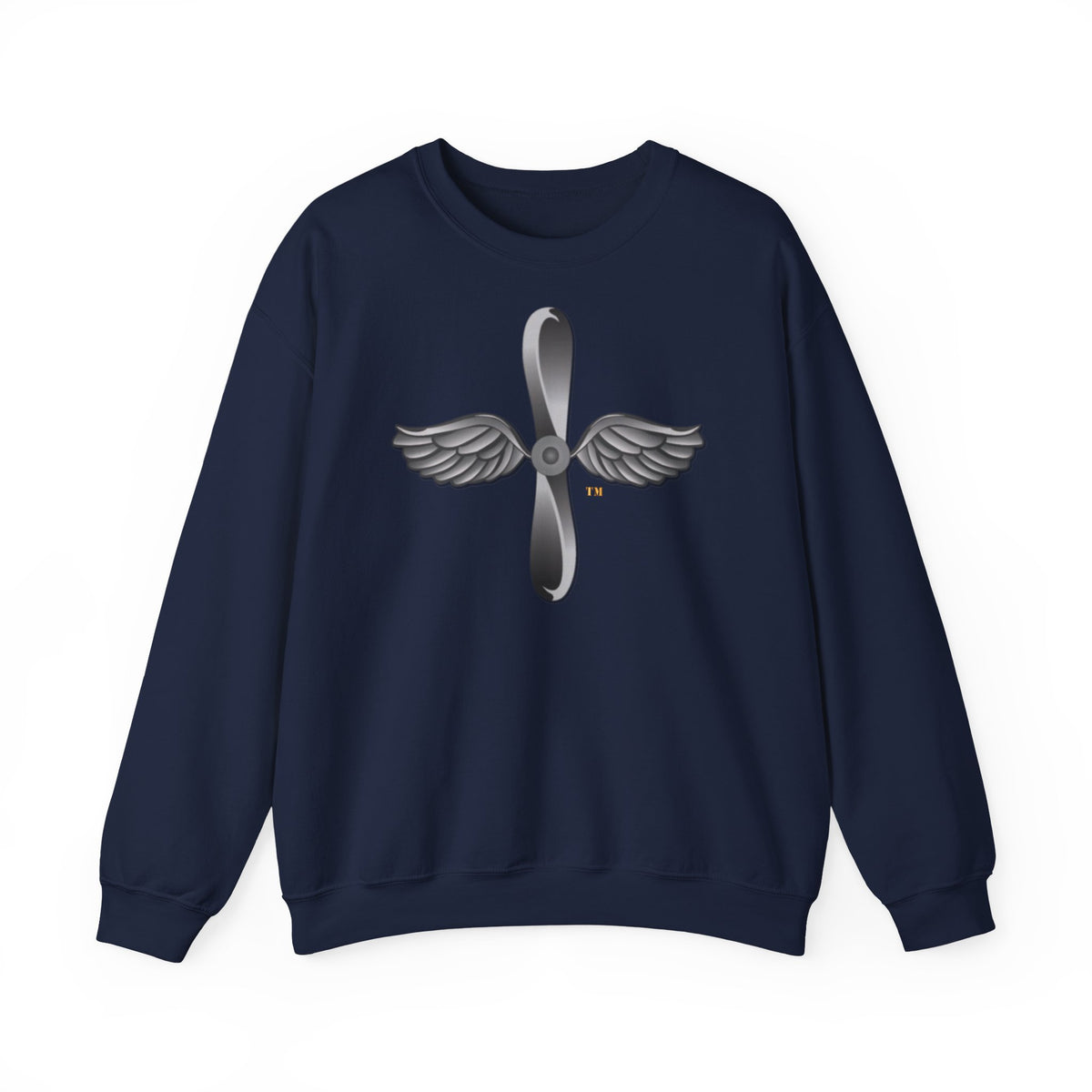 Unisex Heavy Blend™ Crewneck Sweatshirt - Navy - Rate - Aviation Machinist's Mate (AD) wo txt