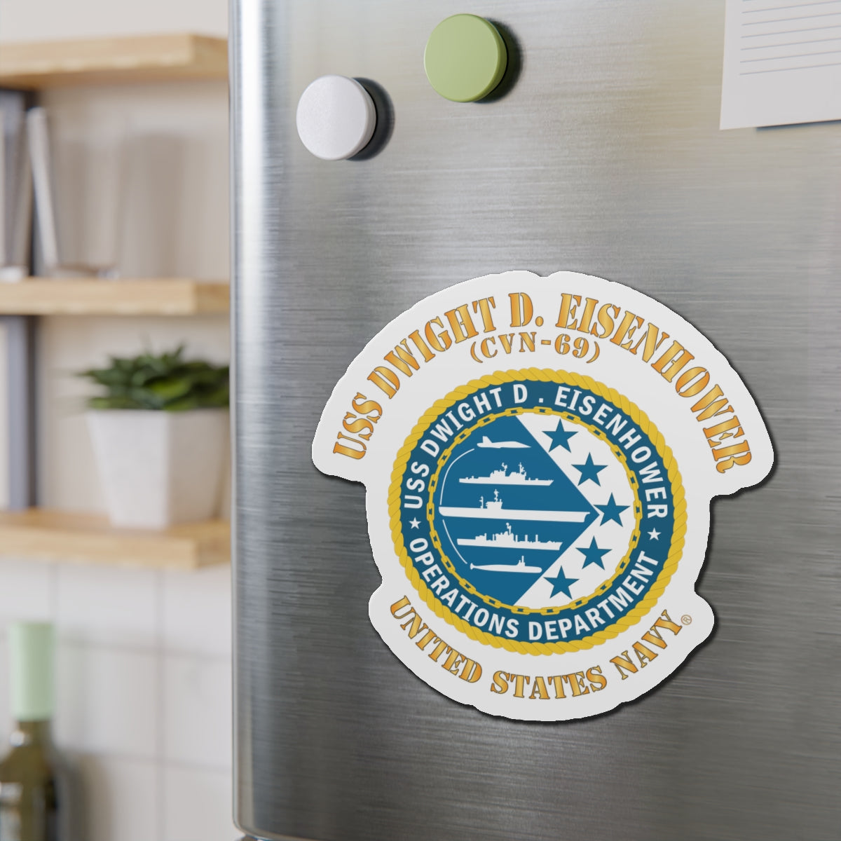 Die-Cut Magnet - Navy - USS Dwight D. Eisenhower (CVN-69) - Operations Department