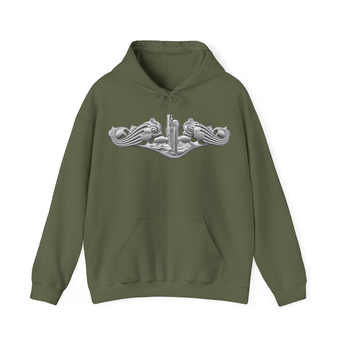Unisex Heavy Blend™ Hoodies - Navy - Badge - Submarine Warfare wo txt - Enlisted - 3D - Enhanced