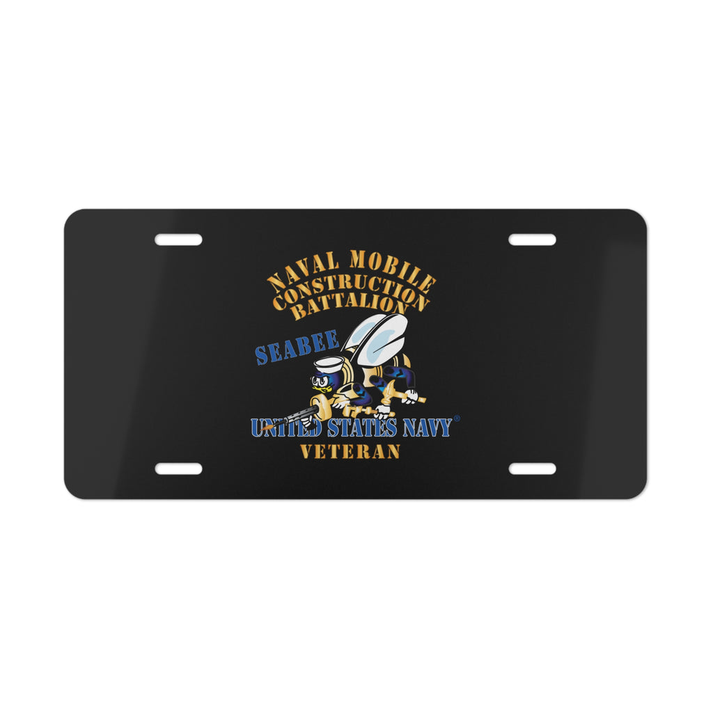 Vanity License Plate - Navy - Seabee - Veteran