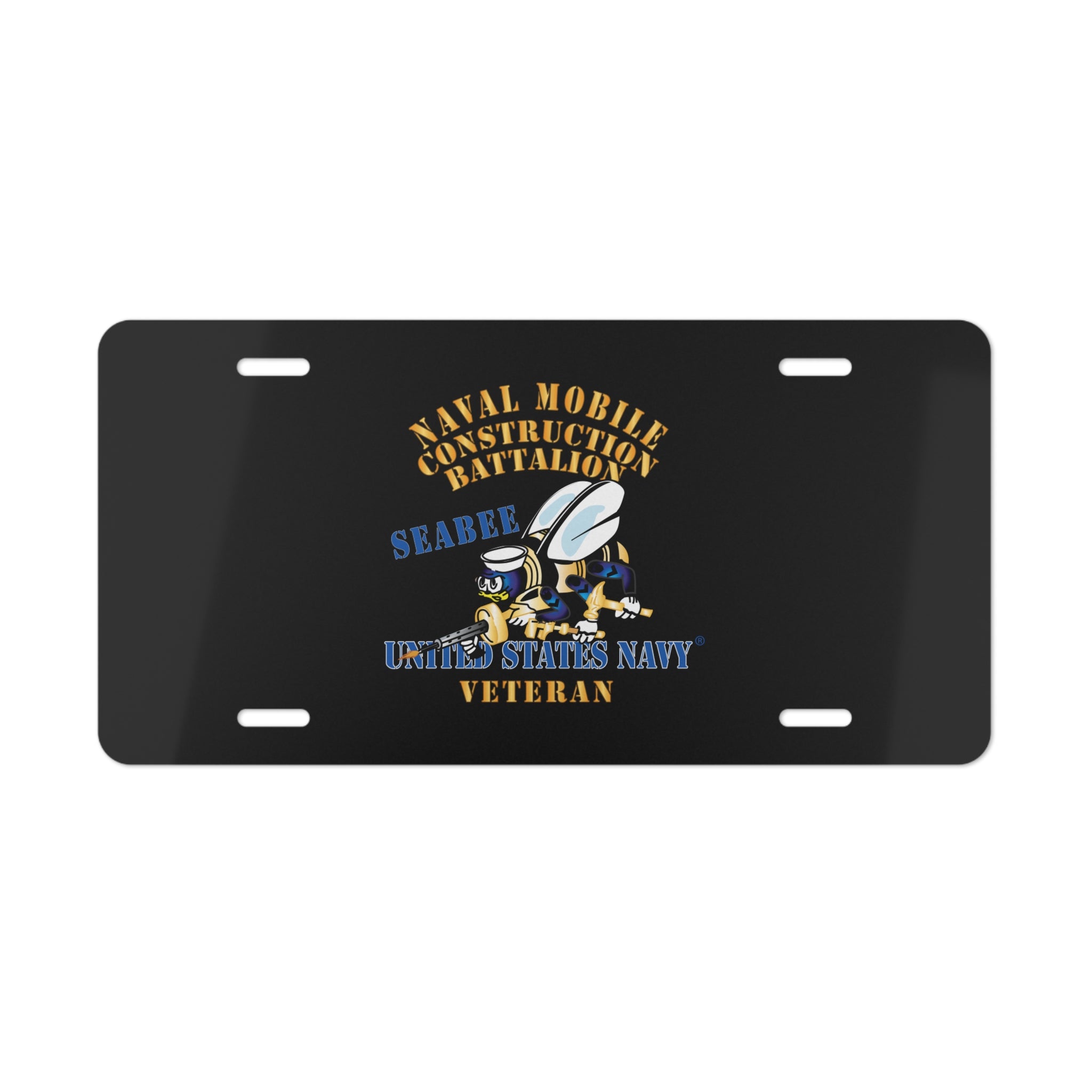 Vanity License Plate - Navy - Seabee - Veteran