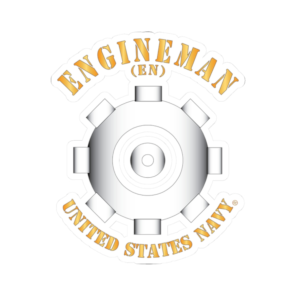 Kiss-Cut Stickers - Navy - Rate - Engineman (EN)