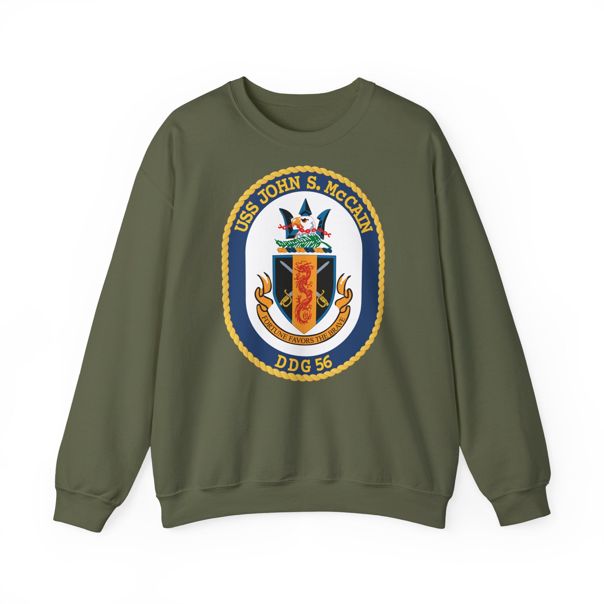 Unisex Heavy Blend™ Crewneck Sweatshirt - Navy - USS John S. McCain (DDG-56) wo txt