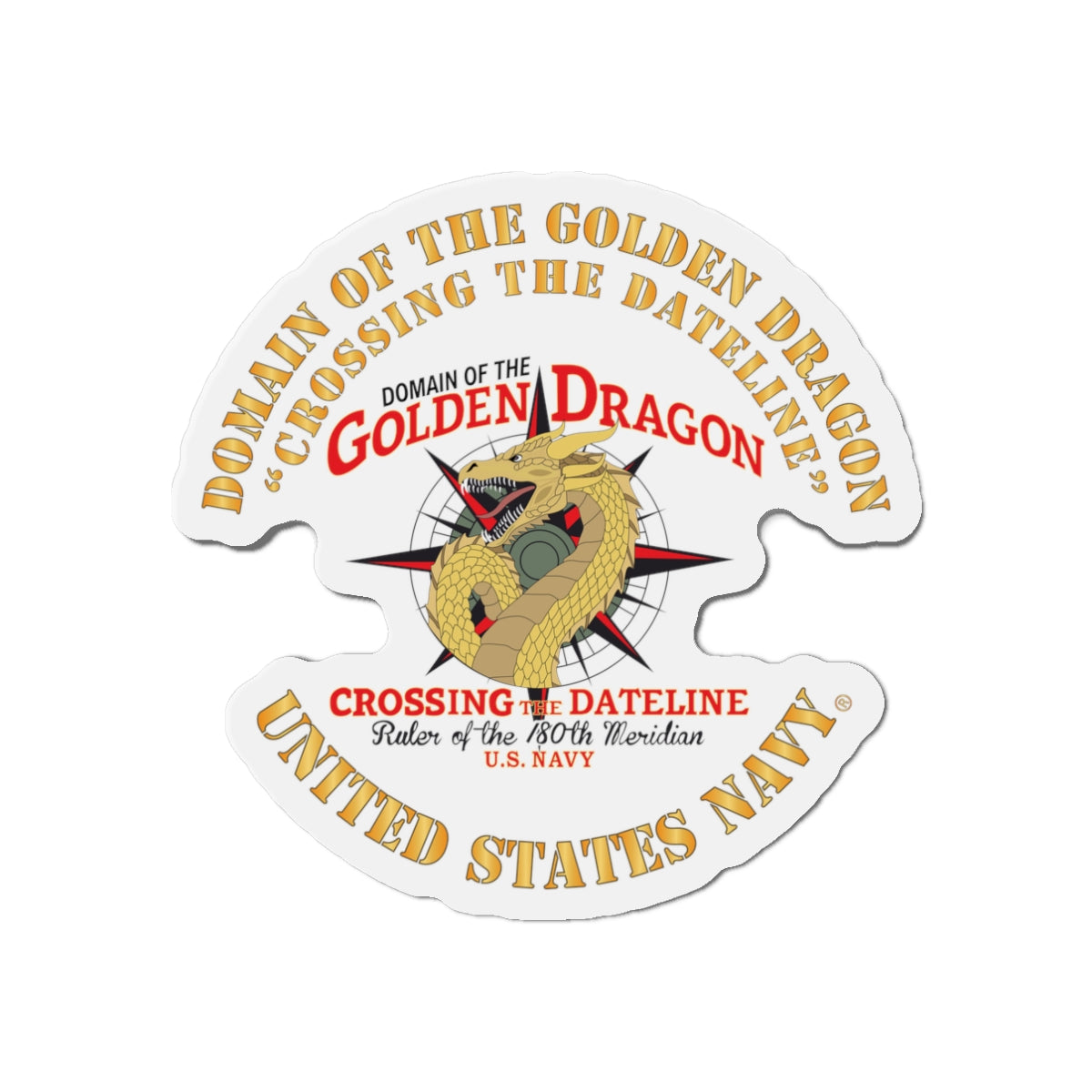 Die-Cut Magnet - Navy - Domain of the Golden Dragon