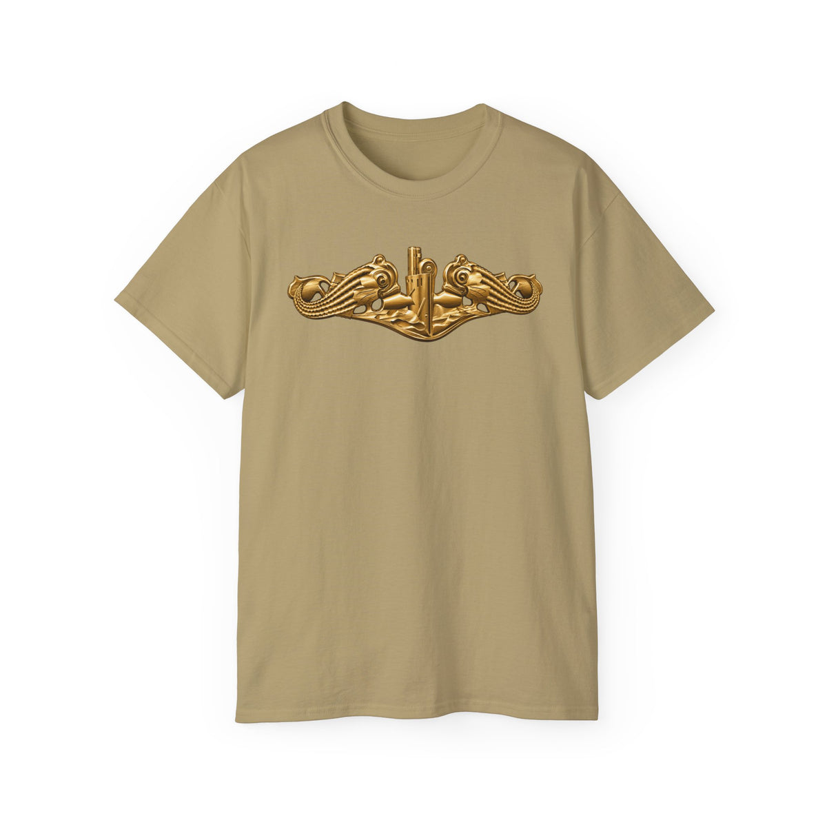 Unisex Ultra Cotton T-Shirt - Navy - Badge - Submarine Warfare wo txt - Officer - 3D - Enhanced