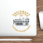 Die-Cut Vinyl Sticker - Navy - Rate - Equipment Operator (EO)