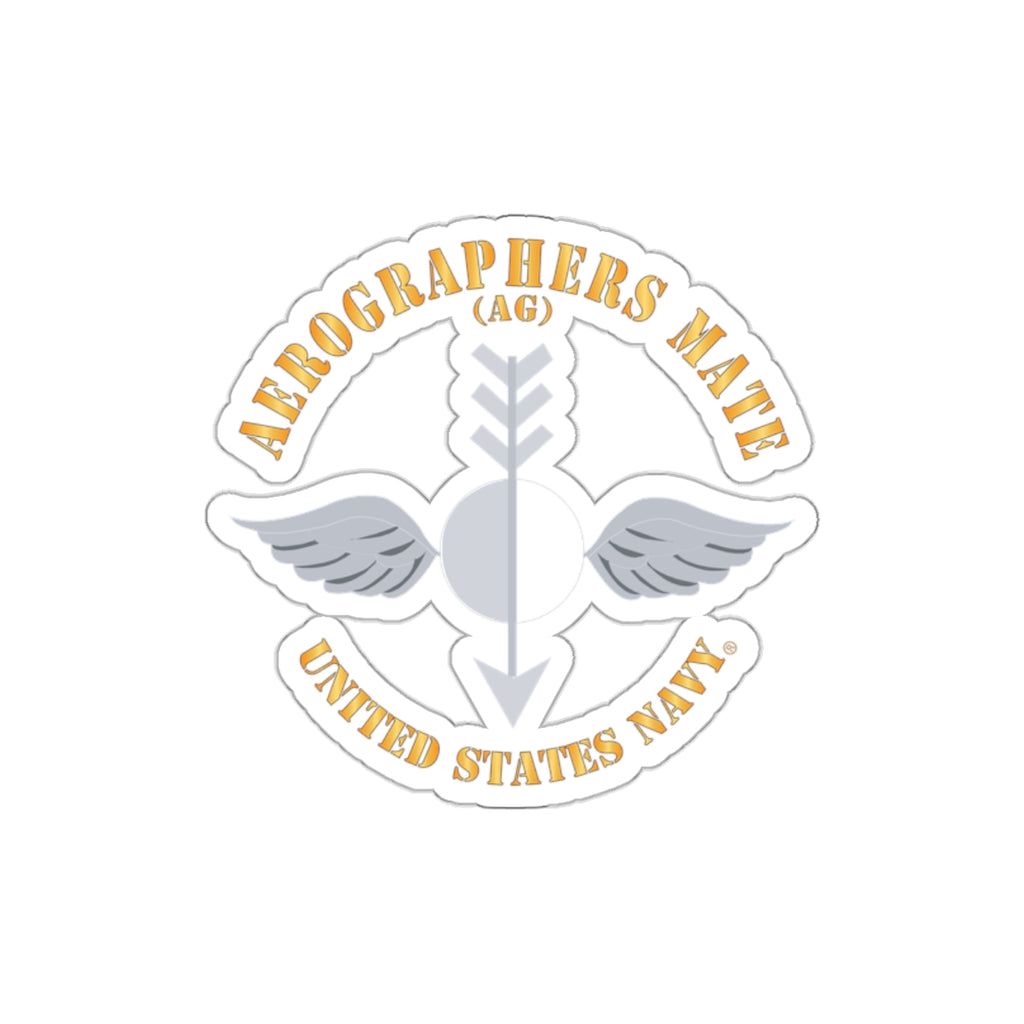 Die-Cut Vinyl Sticker - Navy - Aerographers Mate (AG) X 300