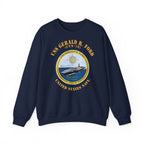Unisex Heavy Blend™ Crewneck Sweatshirt - Navy - USS Gerald R. Ford (CVN-78)