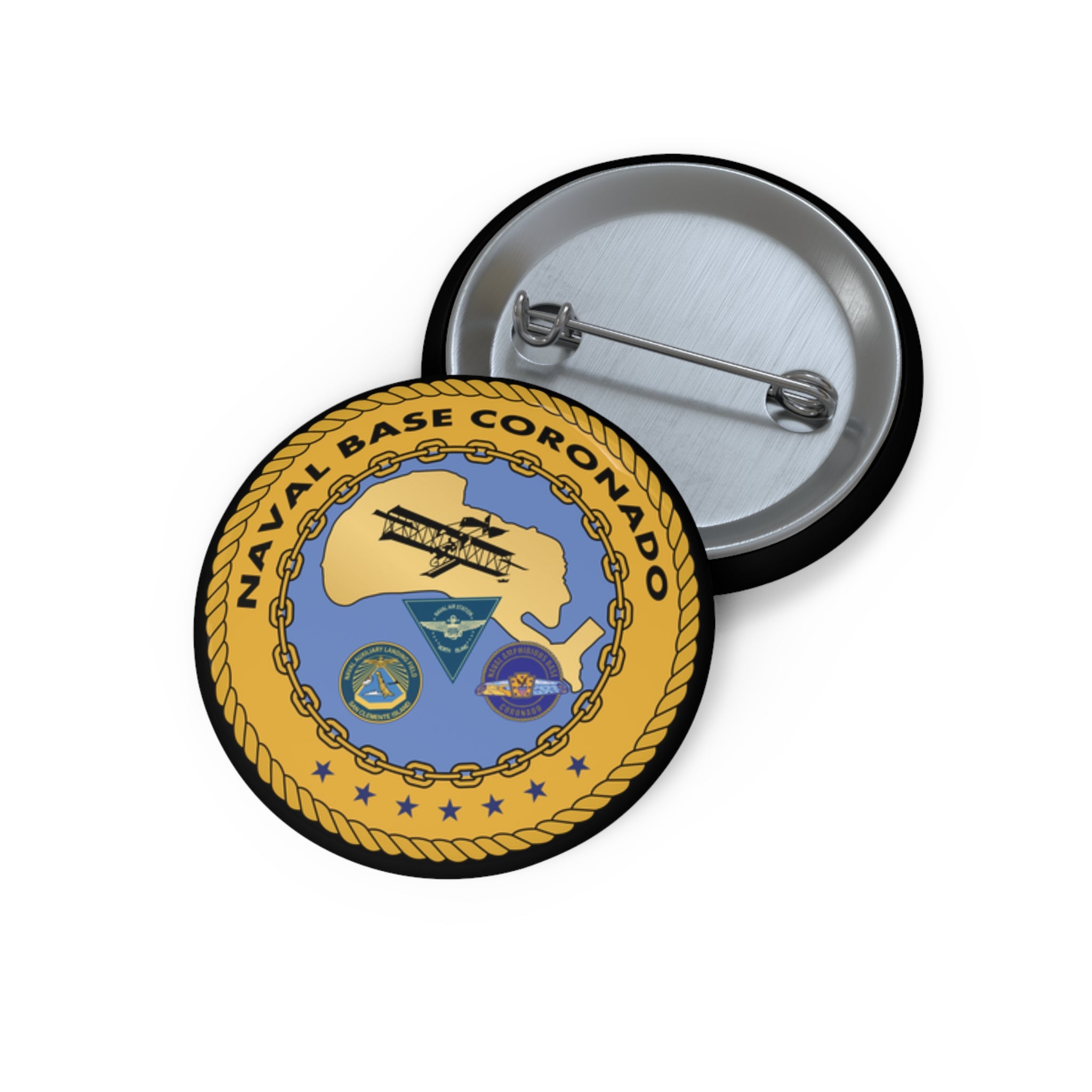 Custom Pin Button - Navy - Naval Base Coronado wo txt