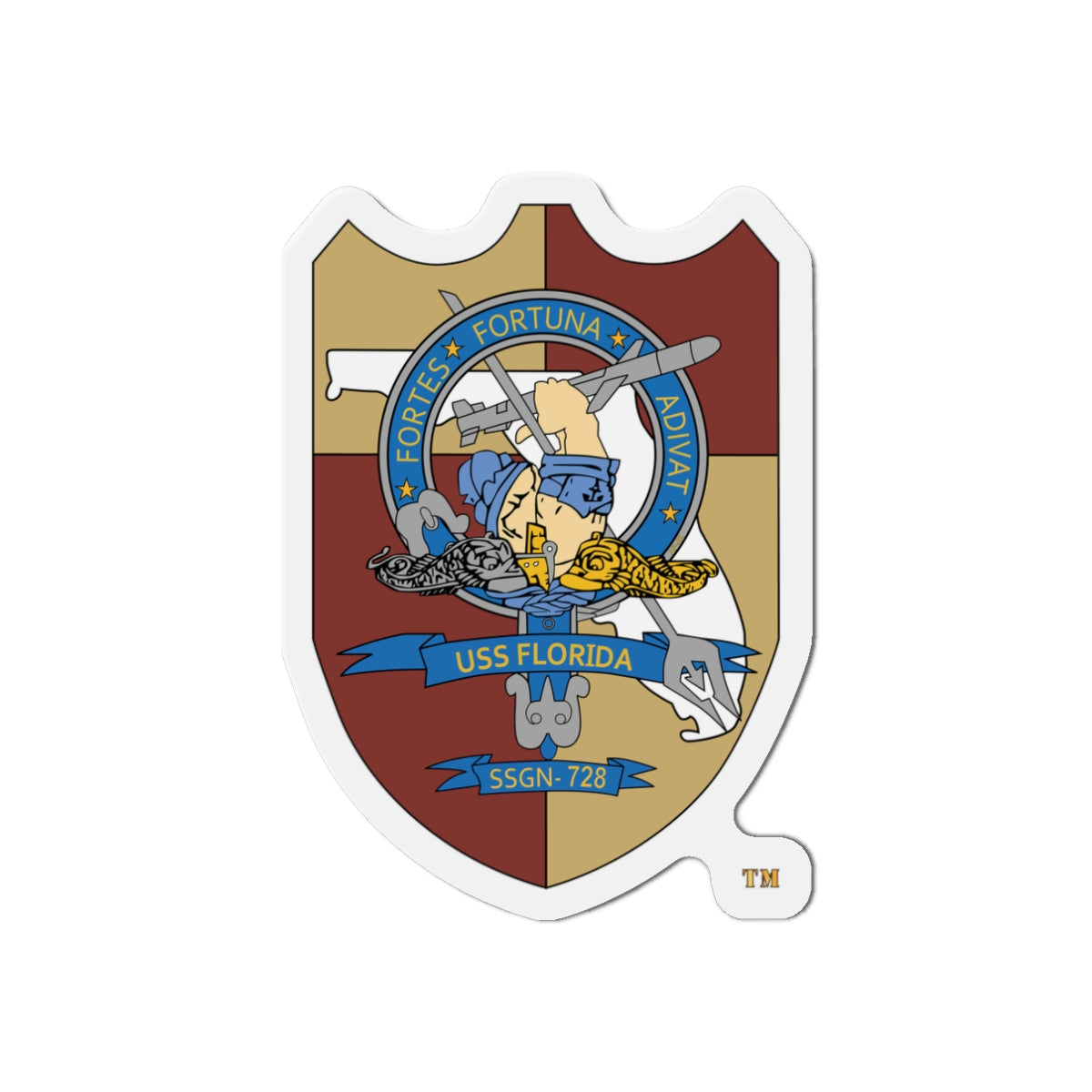 Die-Cut Magnet - Navy - USS Florida (SSGN-728) wo txt