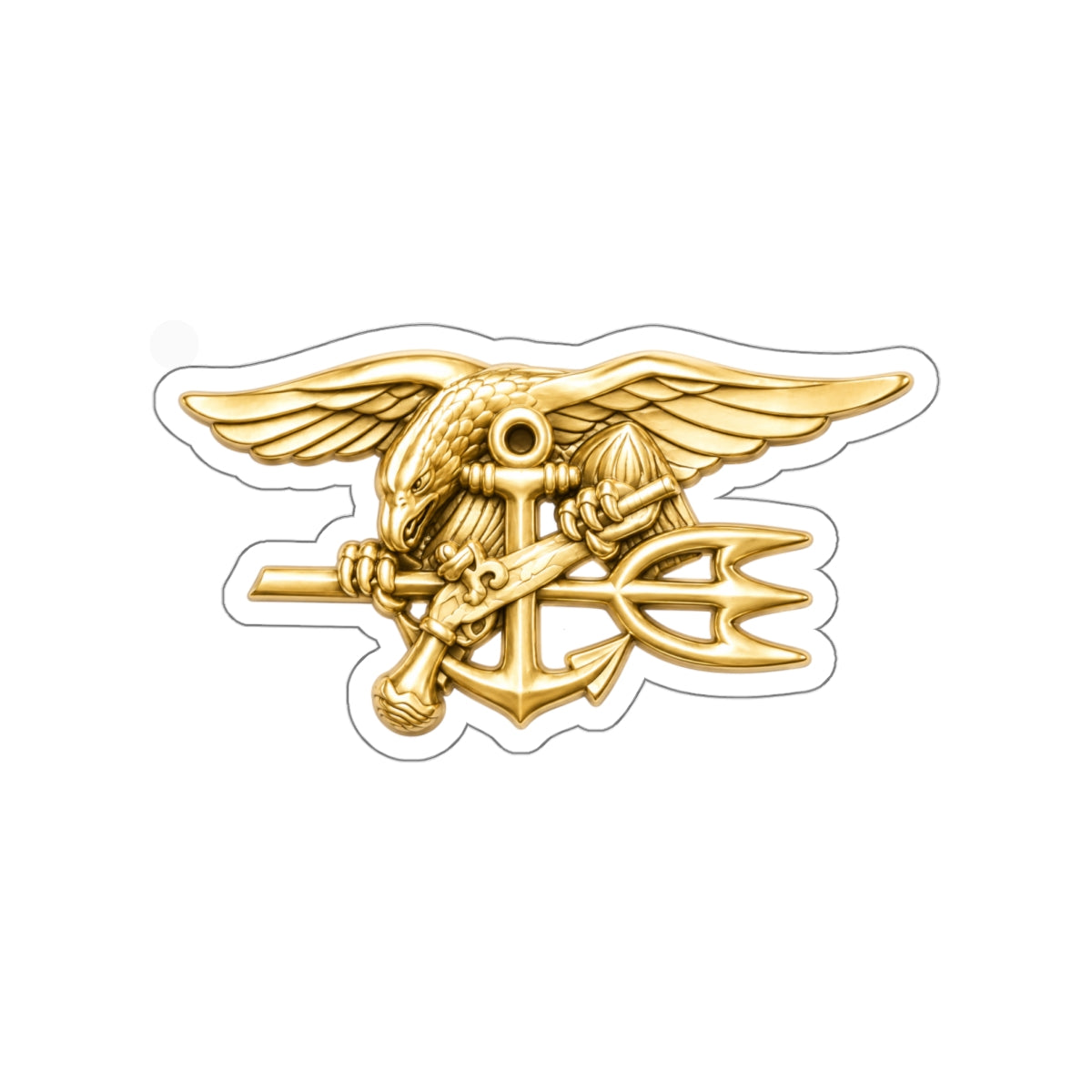 Die-Cut Vinyl Sticker - Navy - Badge - Special Warfare insignia wo txt - 3D - Enhanced