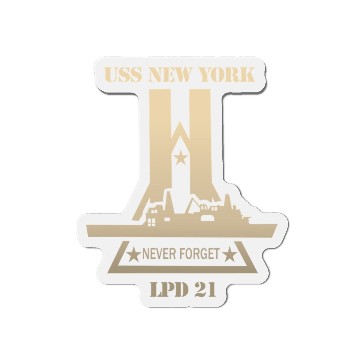 Die-Cut Magnet - Navy - USS New York (LPD-21) wo Txt X 300