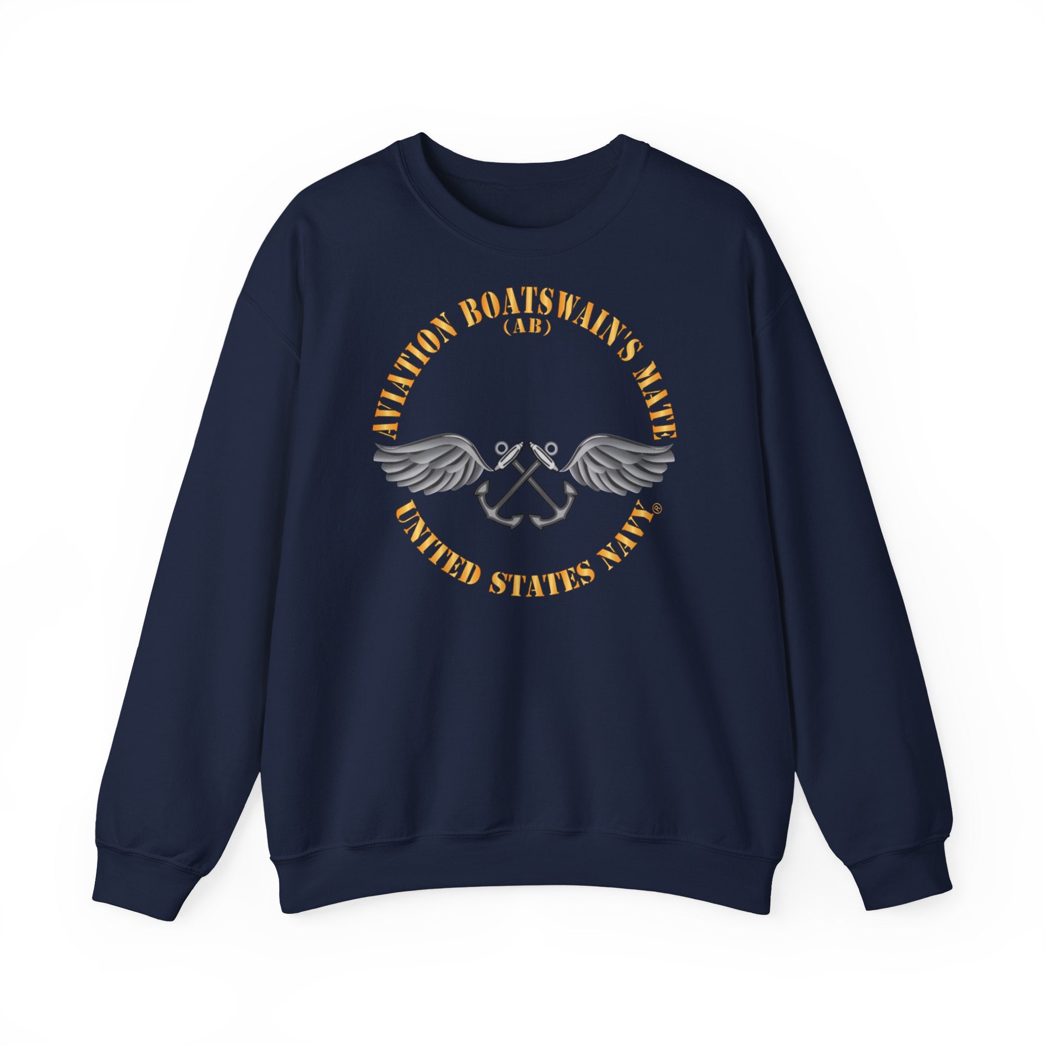 Unisex Heavy Blend™ Crewneck Sweatshirt - Navy - Rate - Aviation Boatswain's Mate (AB) X 300