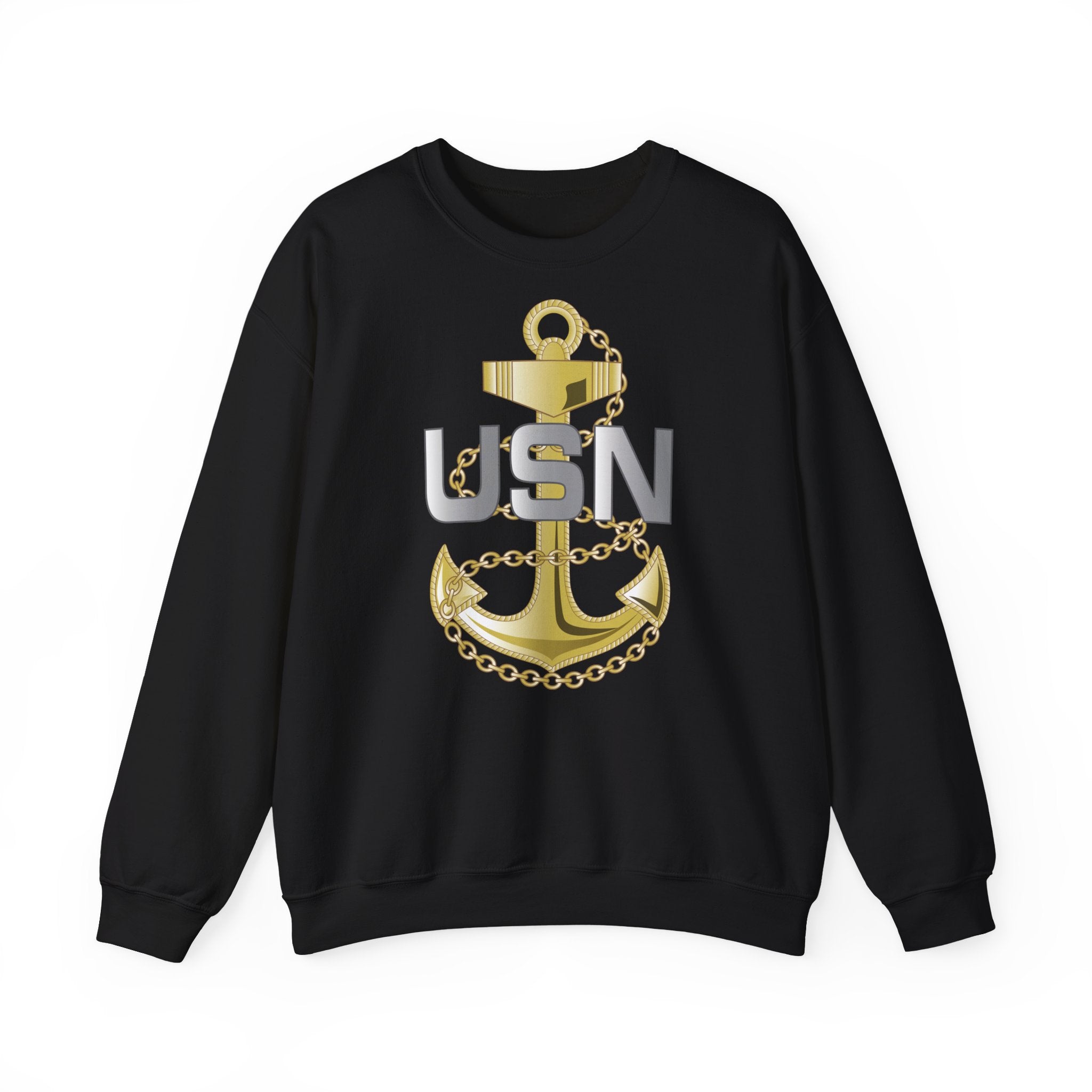 Unisex Heavy Blend™ Crewneck Sweatshirt - Navy - Fouled Anchor wo txt