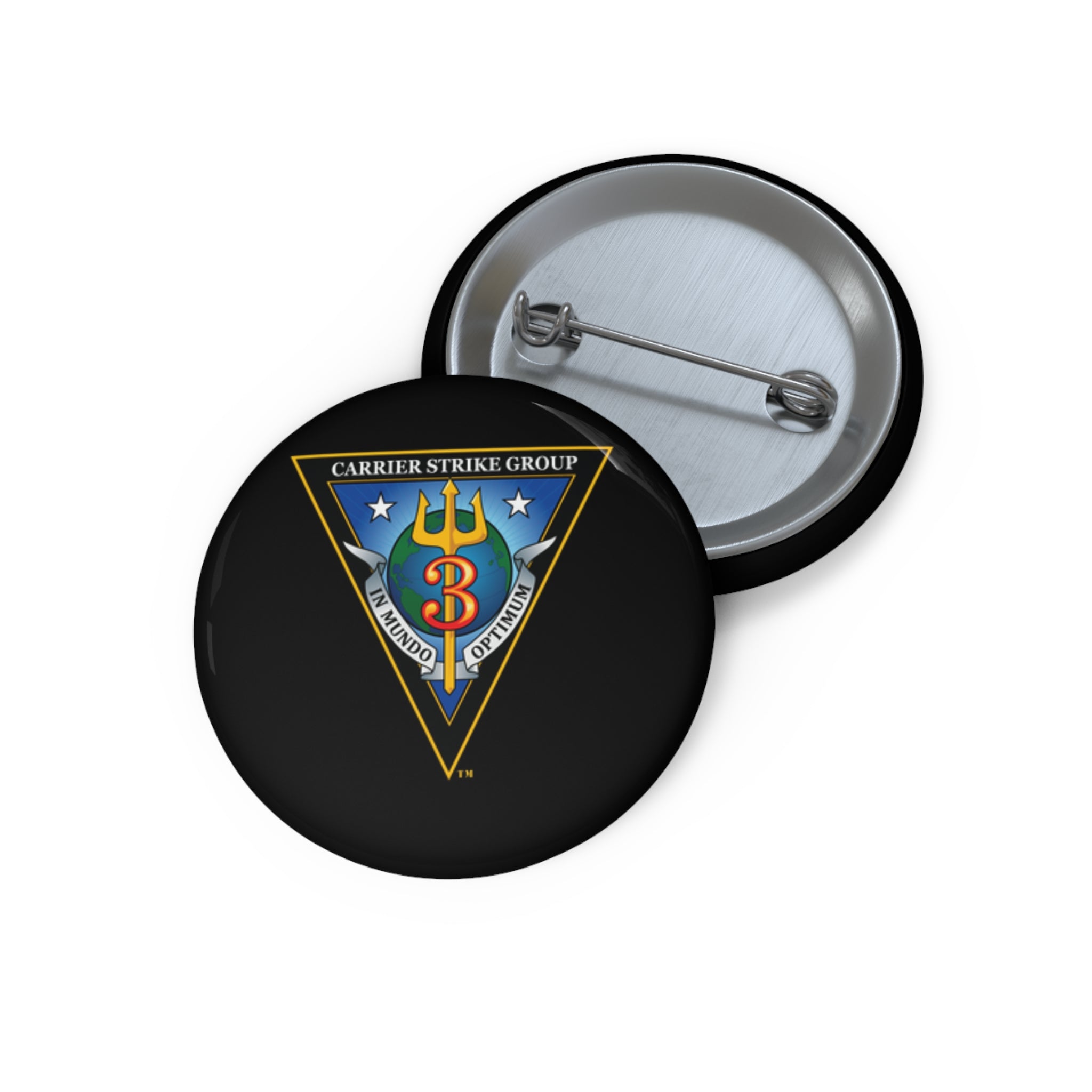 Custom Pin Button - Navy - Carrier Strike Group 3 (CSG-3) wo txt