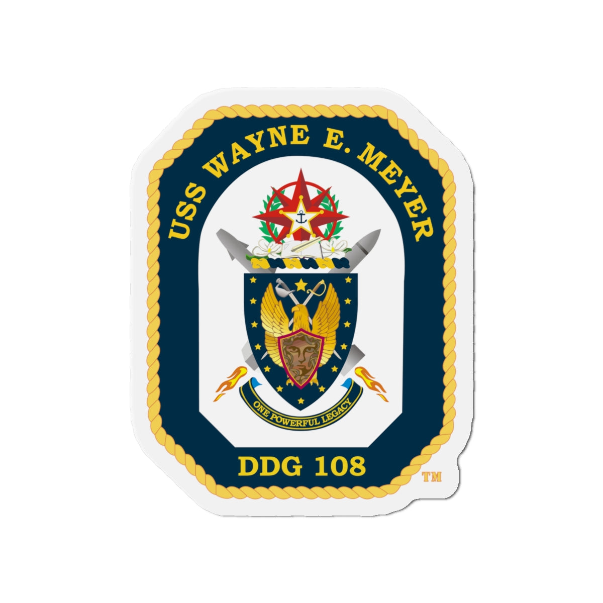 Die-Cut Magnet - Navy - USS Wayne E. Meyer (DDG-108) wo txt X 300