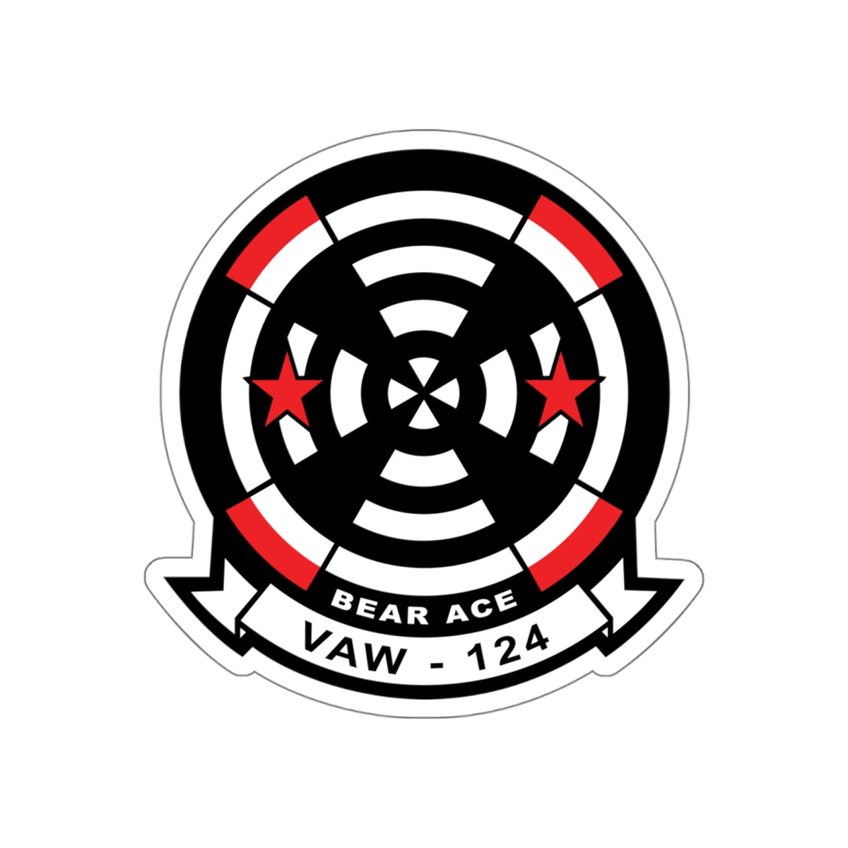 Die-Cut Vinyl Sticker - Navy - Airborne Command & Control Squadron 124 (VAW-124) wo txt