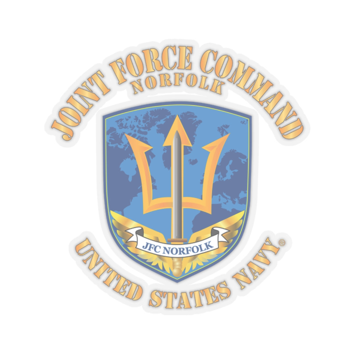 Kiss-Cut Stickers - Navy - Joint Force Command - Norfolk