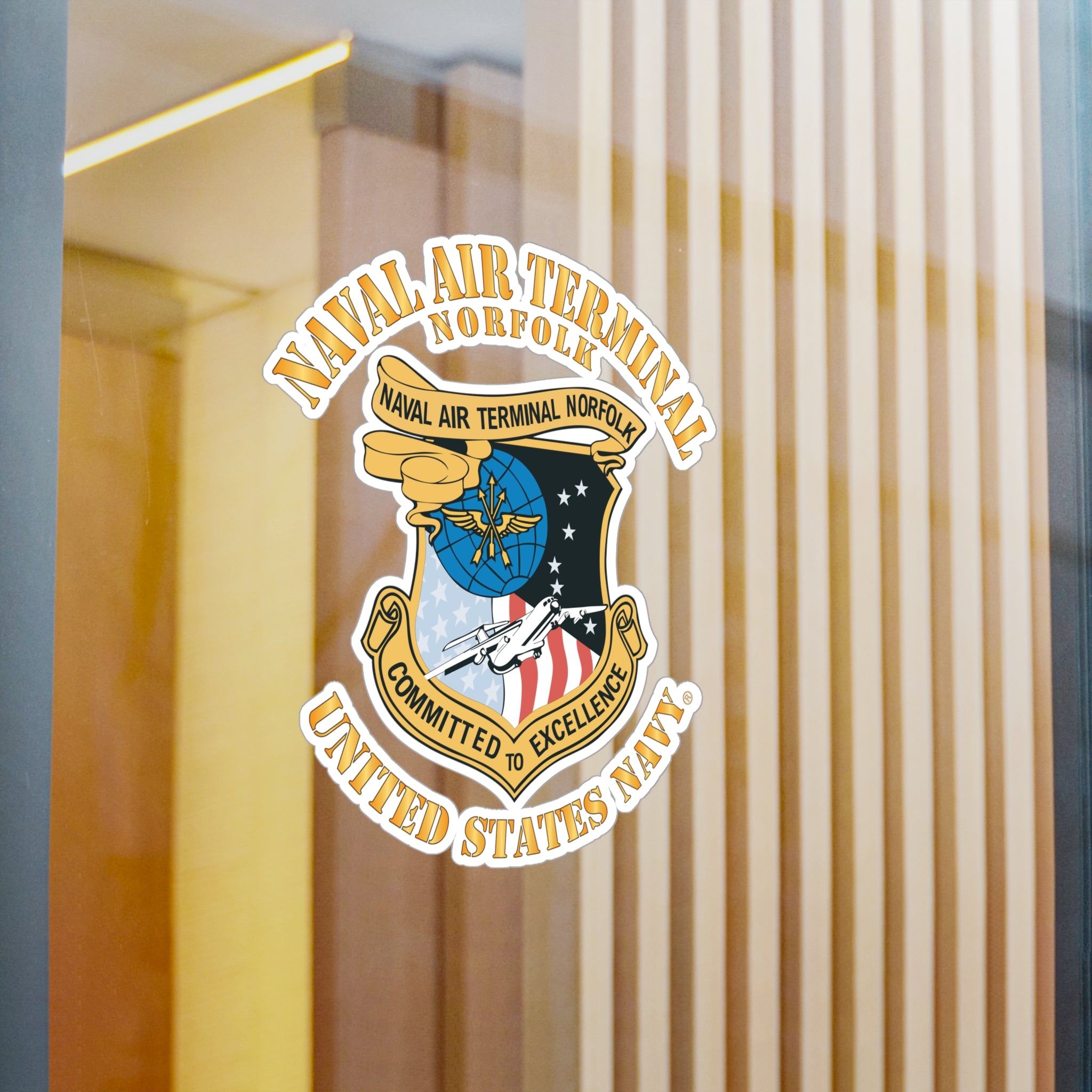 Kiss-Cut Vinyl Decal - Navy - Naval Air Terminal Norfolk