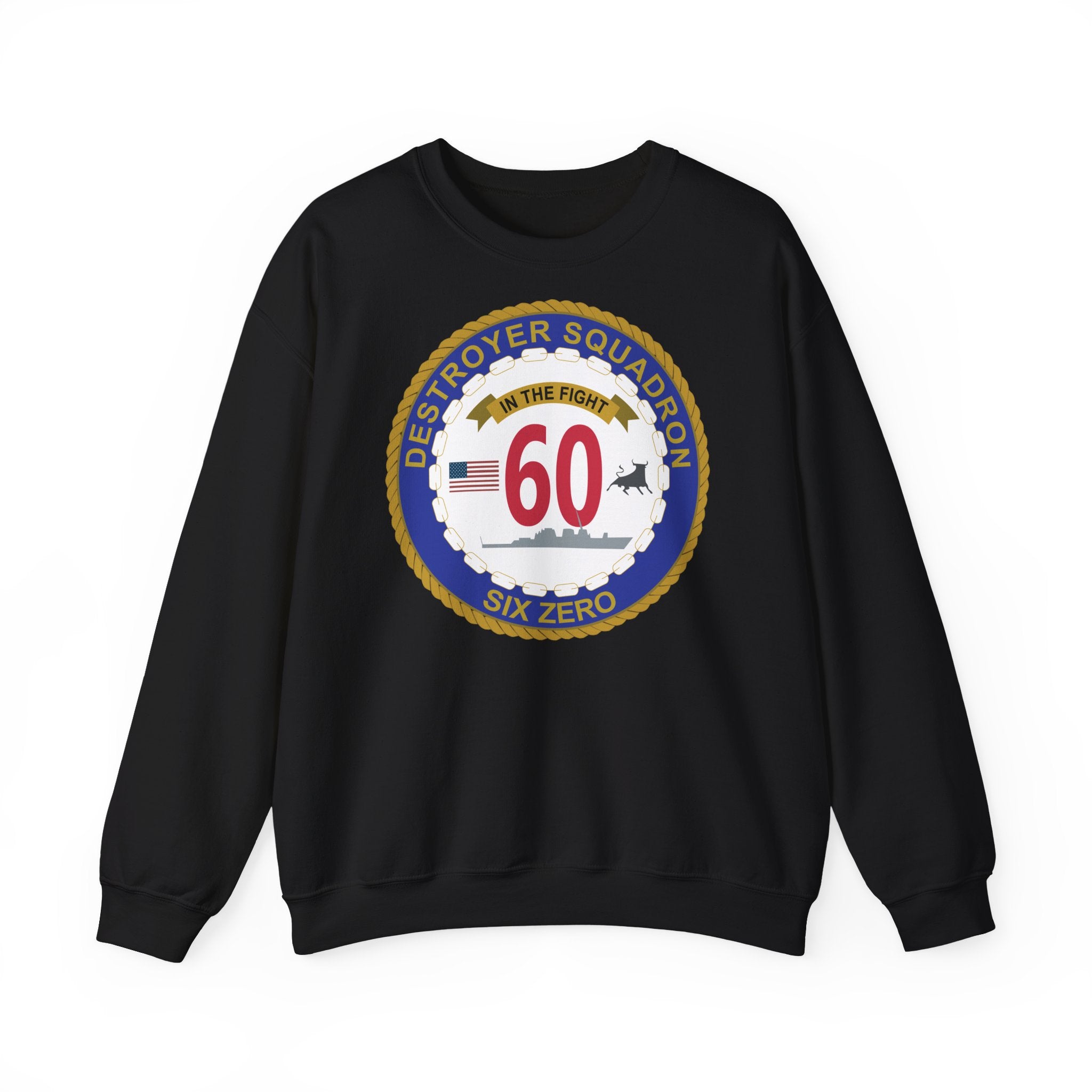 Unisex Heavy Blend™ Crewneck Sweatshirt - Navy - Destroyer Squadron 60 wo txt