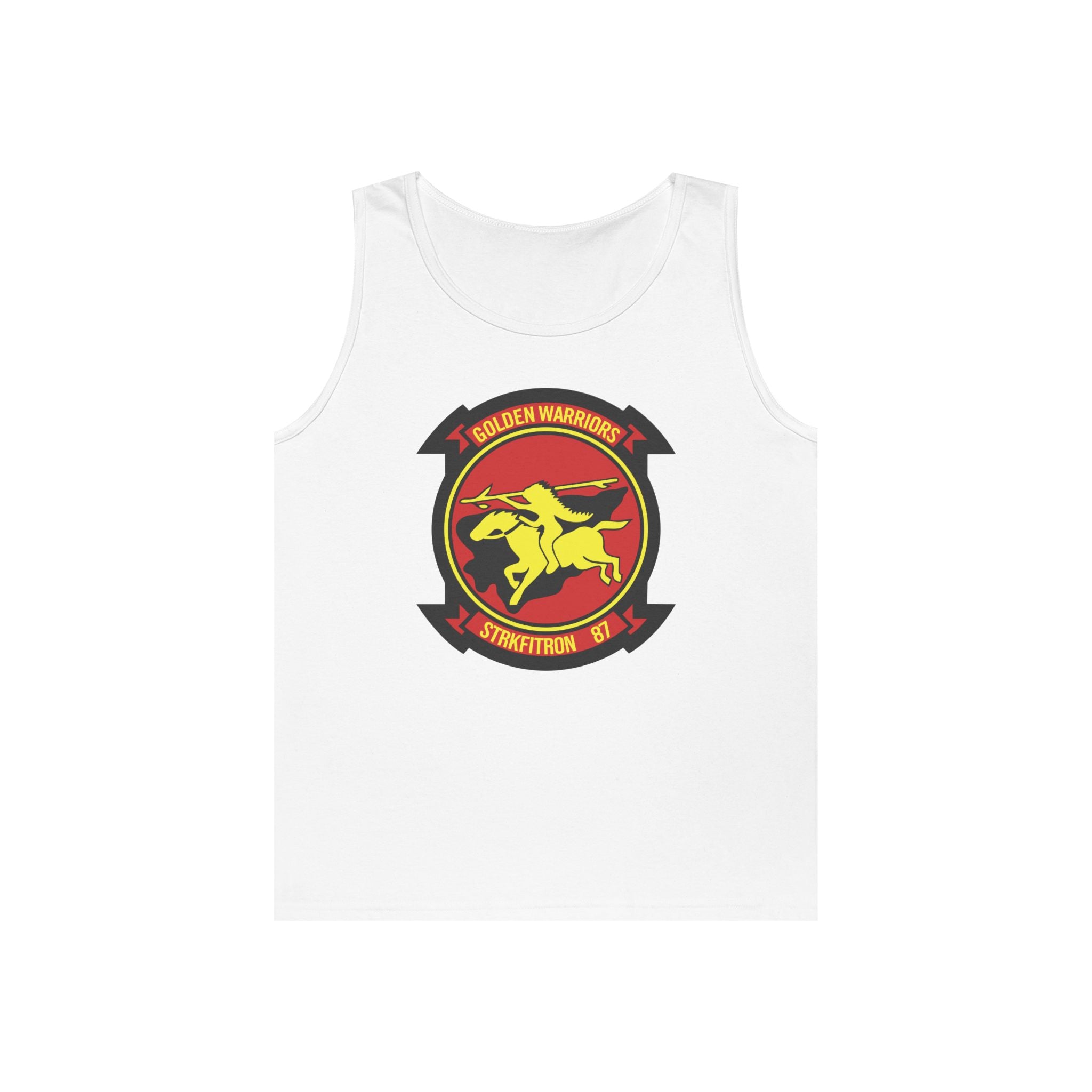 Unisex Heavy Cotton Tank Top - Navy - Strike Fighter Squadron 87 (VFA-87) wo txt