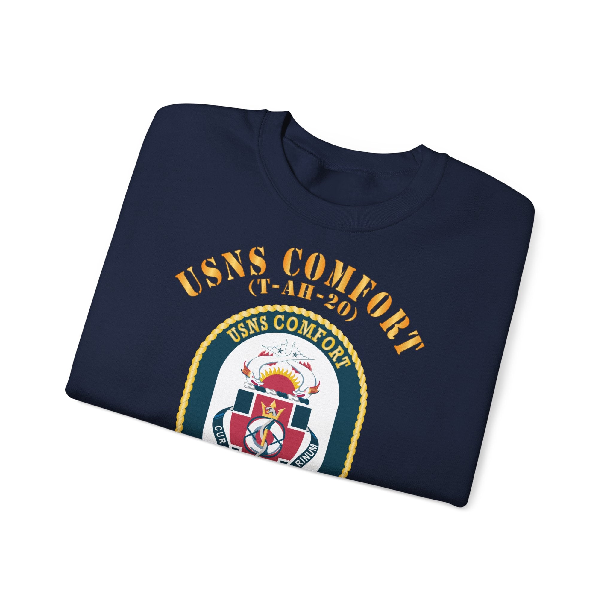 Unisex Heavy Blend™ Crewneck Sweatshirt - Navy - USNS Comfort (T-AH-20)