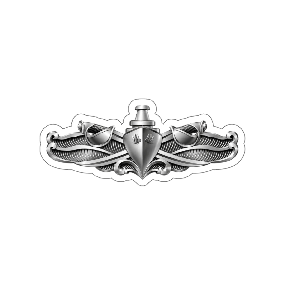 Die-Cut Vinyl Sticker - Navy - Badge - Enlisted Surface Warfare Specialist (ESWS) wo txt - 3D - Enhanced