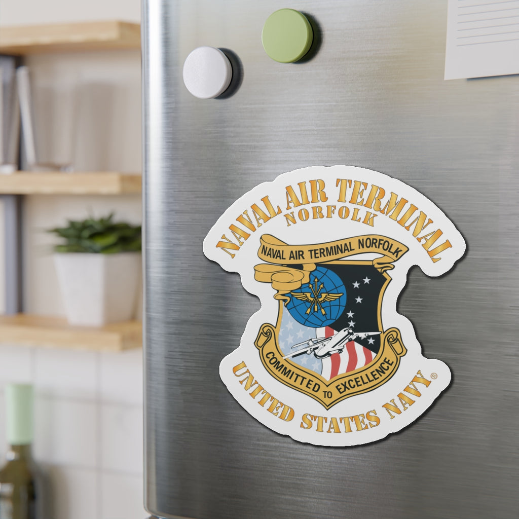 Die-Cut Magnet - Navy - Naval Air Terminal Norfolk