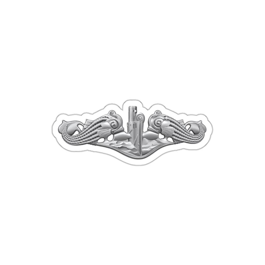 Die-Cut Vinyl Sticker - Navy - Badge - Submarine Warfare wo txt - Enlisted - 3D - Enhanced