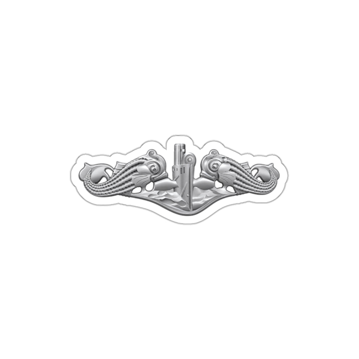 Die-Cut Vinyl Sticker - Navy - Badge - Submarine Warfare wo txt - Enlisted - 3D - Enhanced