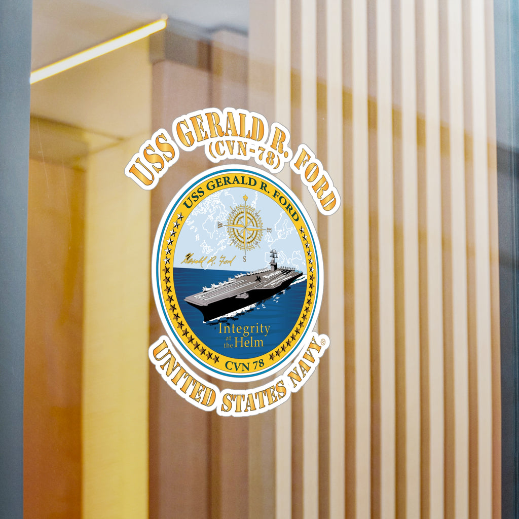 Kiss-Cut Vinyl Decal - Navy - USS Gerald R. Ford (CVN-78)