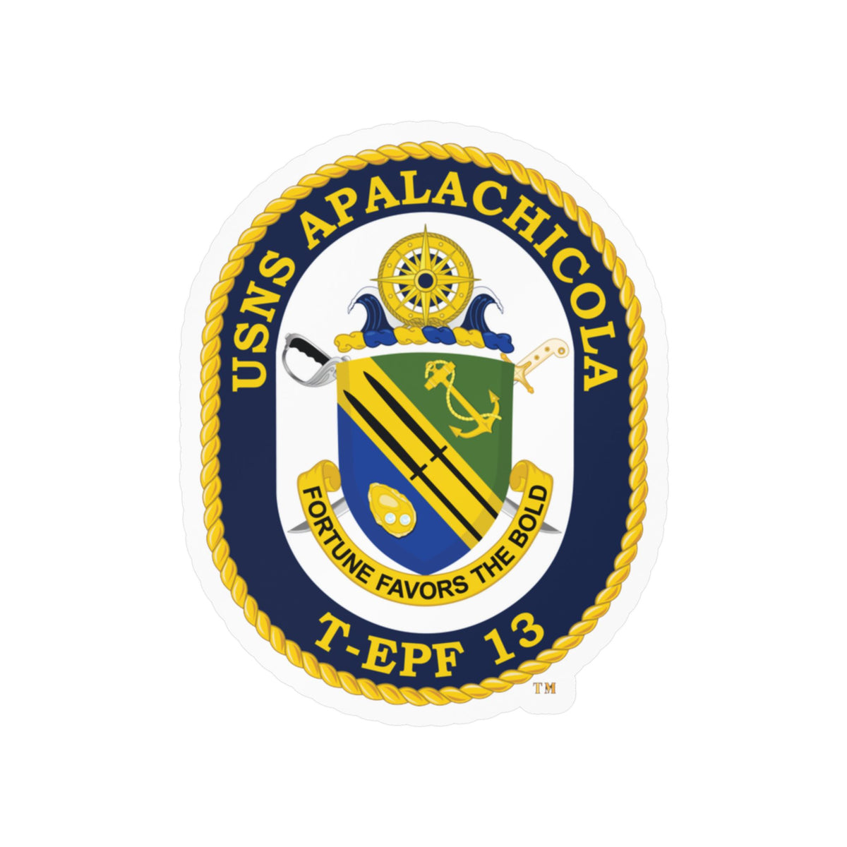 Kiss-Cut Vinyl Decal - Navy - USNS Apalachicola (T-EPF 13) wo txt