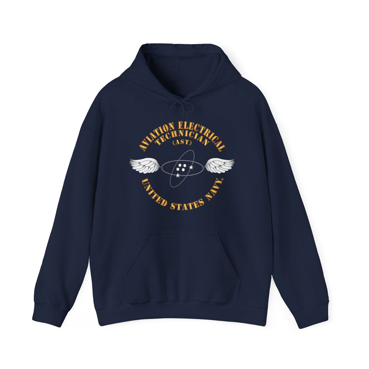 Unisex Heavy Blend™ Hoodies - Navy - Rate - Aviation Electrical Technician (AST)