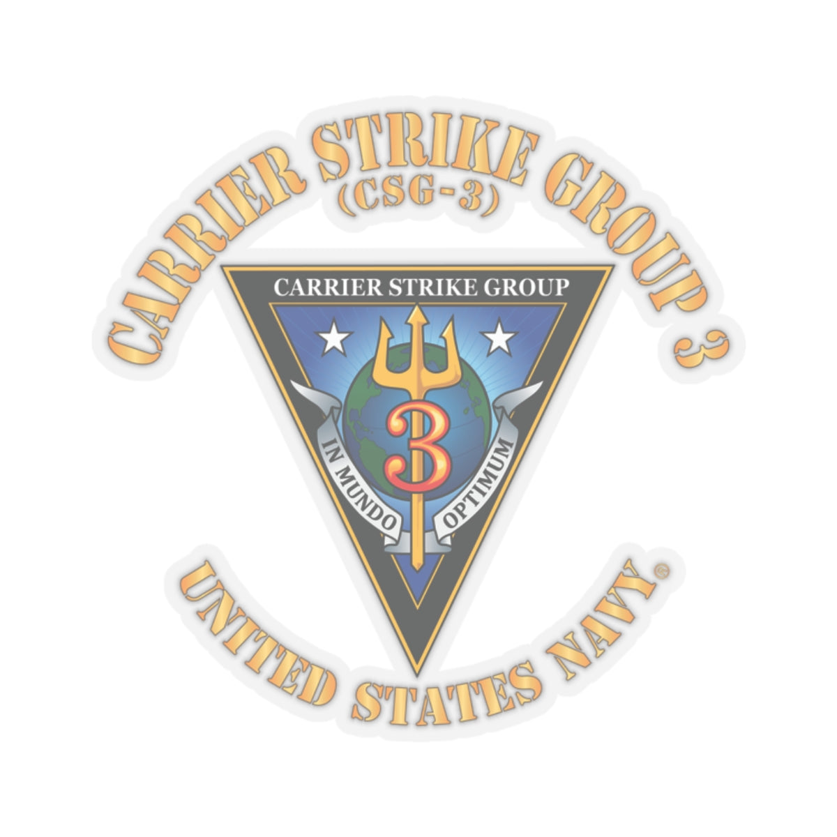 Kiss-Cut Stickers - Navy - Carrier Strike Group 3 (CSG-3)