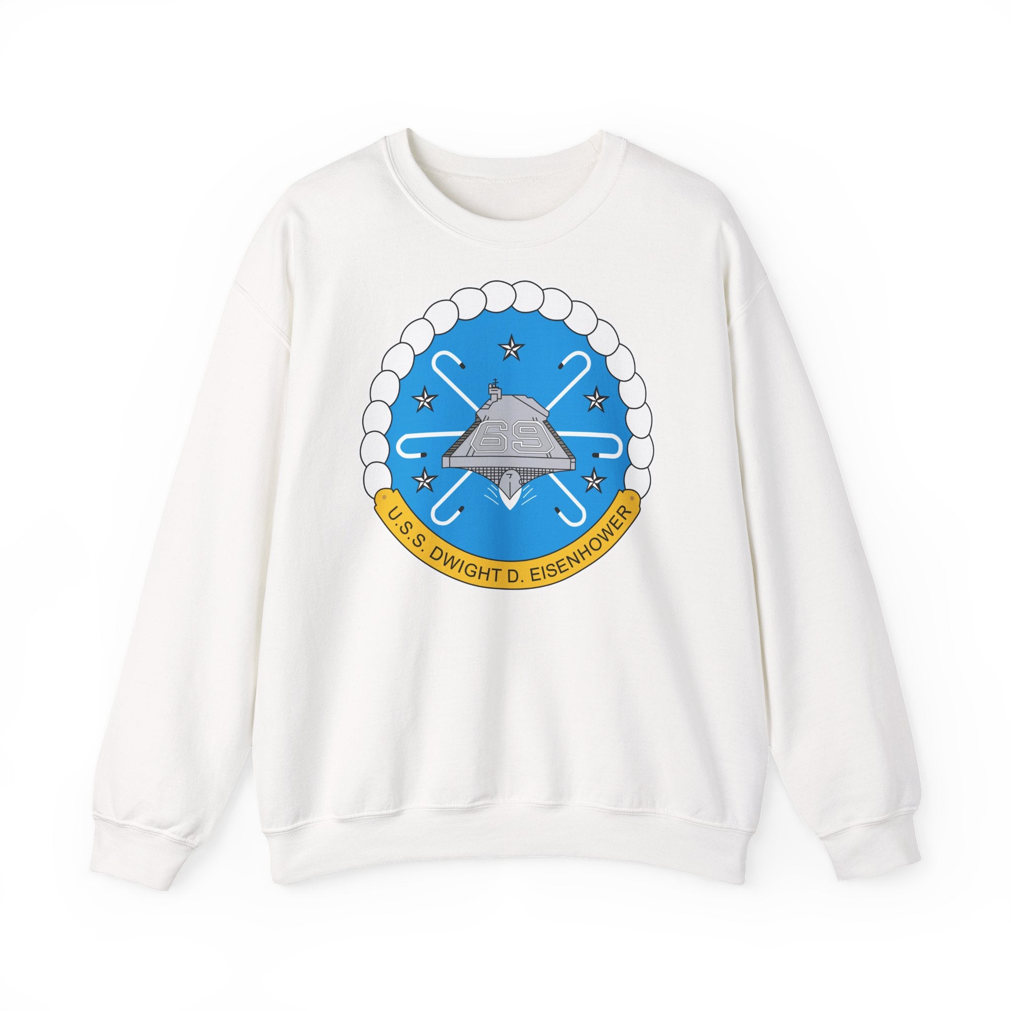 Unisex Heavy Blend™ Crewneck Sweatshirt - USS Dwight D. Eisenhower (CVN-69) Crest wo Txt