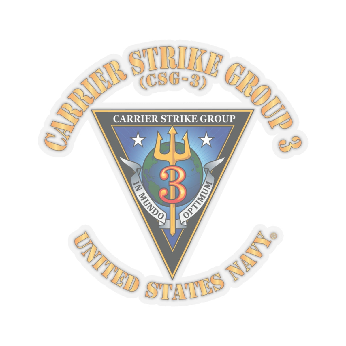 Kiss-Cut Stickers - Navy - Carrier Strike Group 3 (CSG-3)