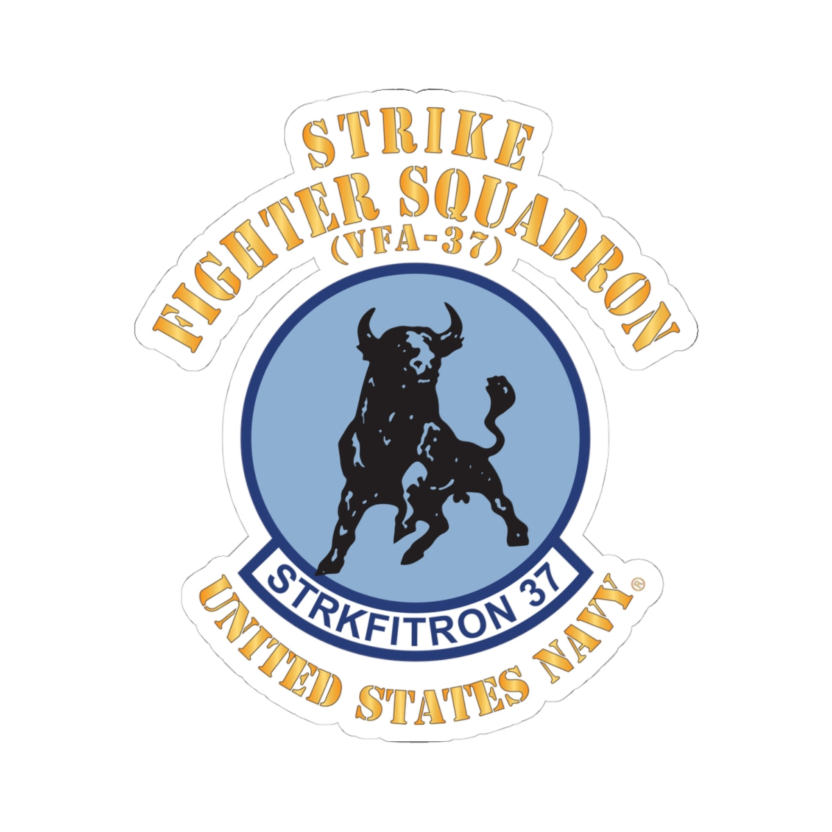 Kiss-Cut Stickers - Navy - Strike Fighter Squadron 37 (VFA-37)