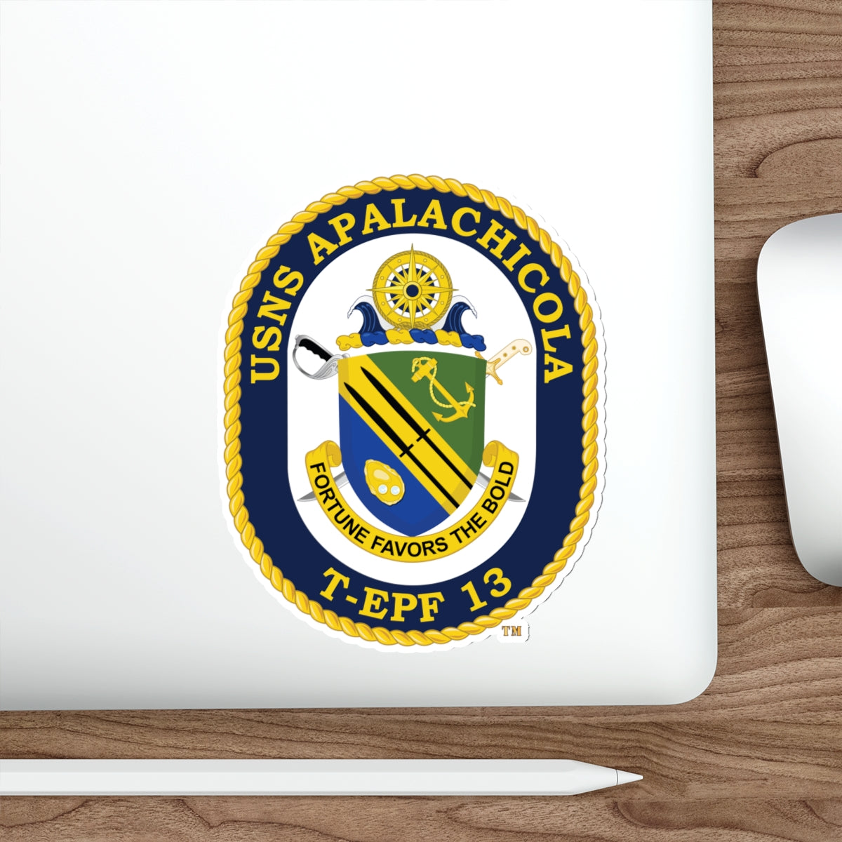 Die-Cut Vinyl Sticker - Navy - USNS Apalachicola (T-EPF 13) wo txt