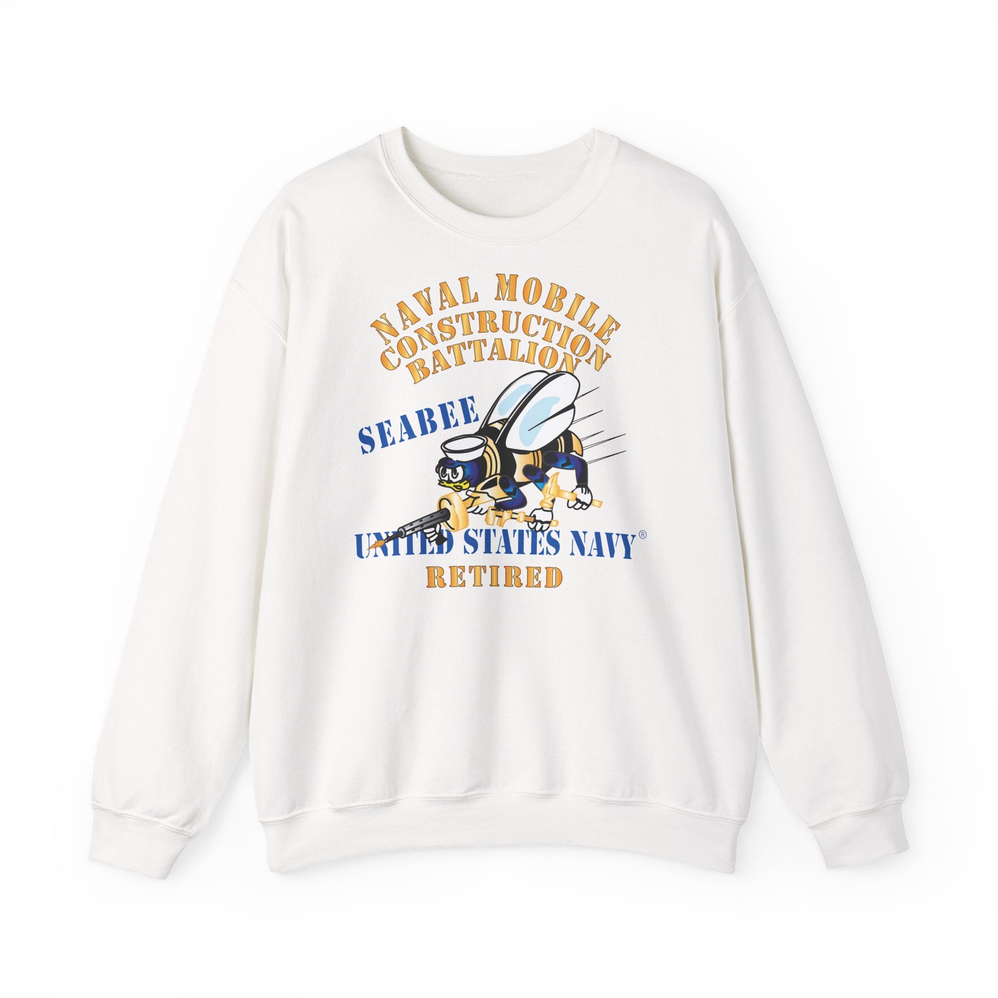 Unisex Heavy Blend™ Crewneck Sweatshirt - Navy - Seabee - Retired