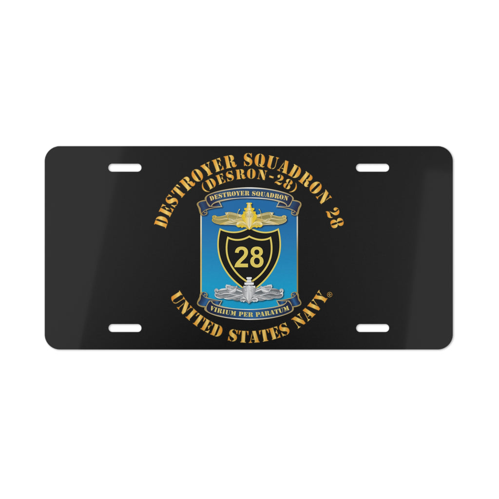 Vanity License Plate - Navy - Destroyer Squadron 28 (DESRON-28)