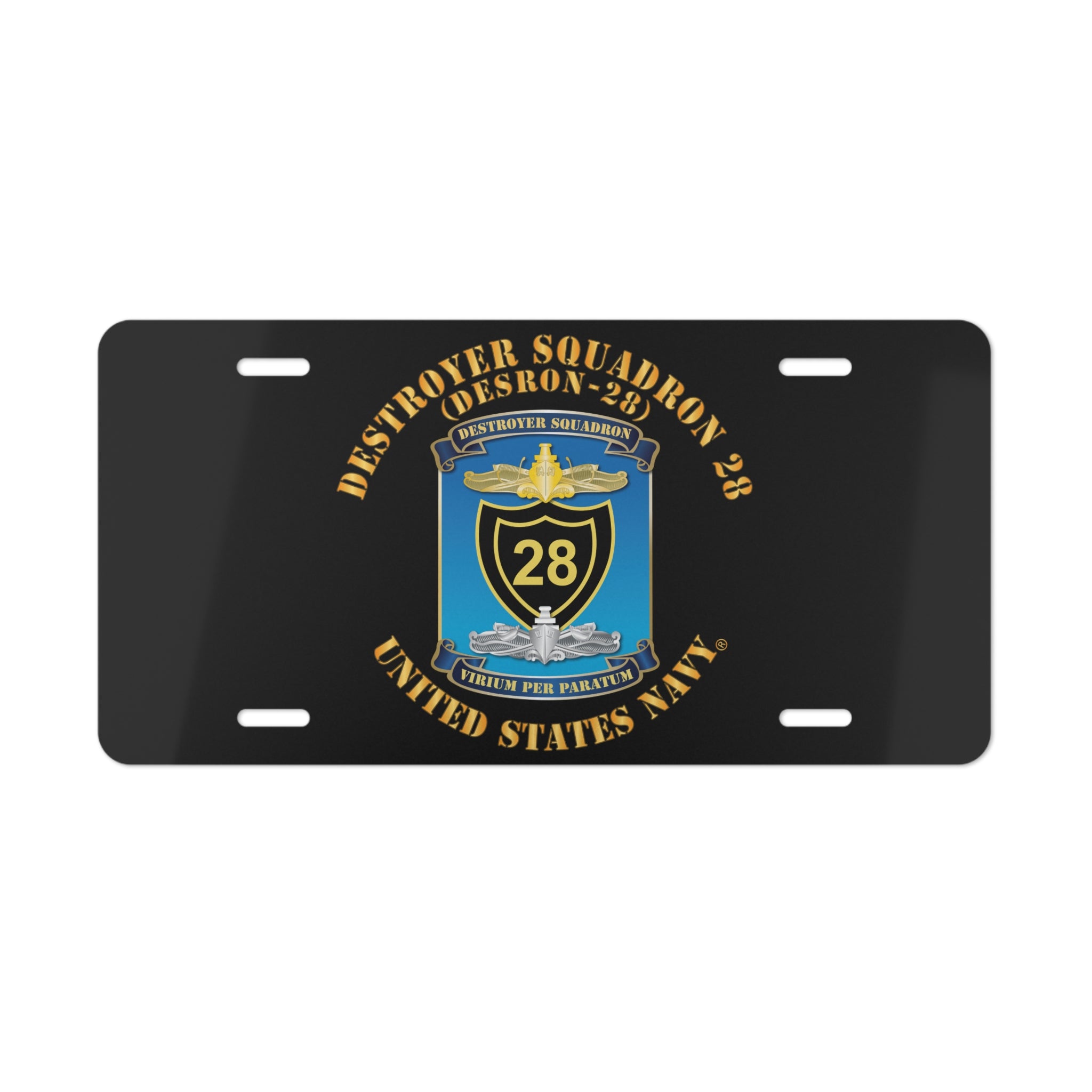 Vanity License Plate - Navy - Destroyer Squadron 28 (DESRON-28)