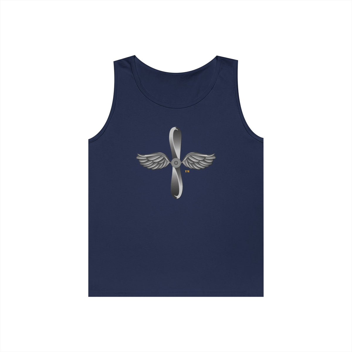 Unisex Heavy Cotton Tank Top - Navy - Rate - Aviation Machinist's Mate (AD) wo txt