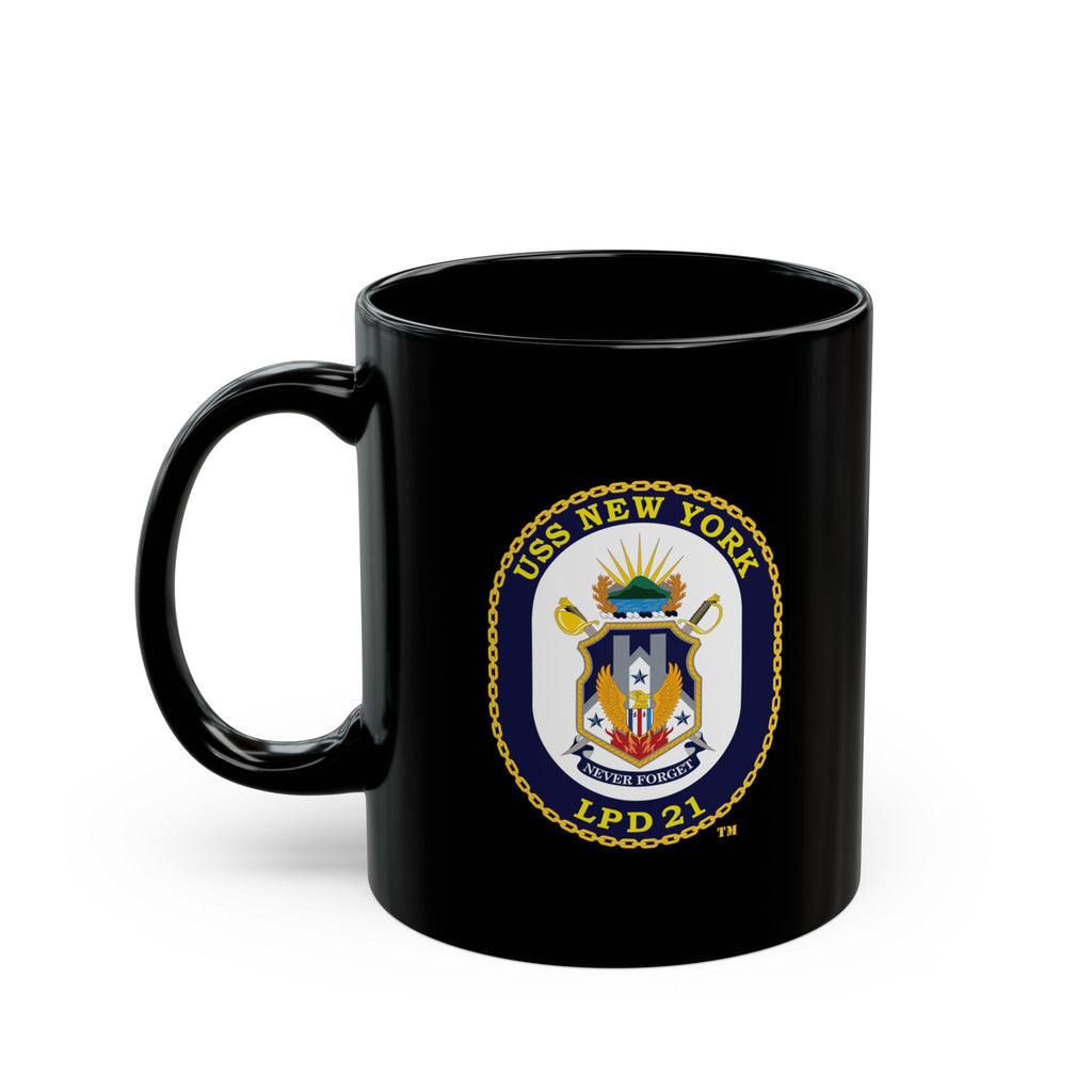 Black Mug (11oz, 15oz) - Navy - USS New York (LPD-21) wo txt